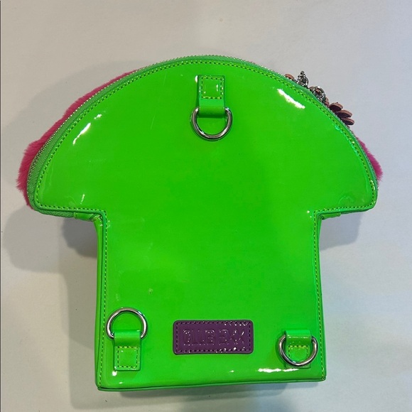 Dolls Kill c Club Exx Colorful Neon Rave Mushroom Backpack bag - Picture 5 of 10